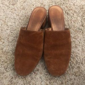 Madewell suede mule shoes